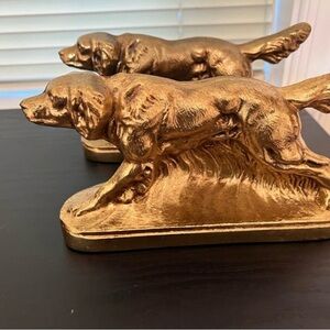 Gold Dog Bookends